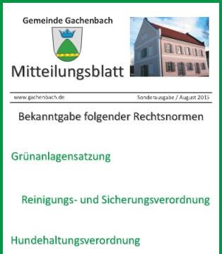 Verordnungsblatt Titel